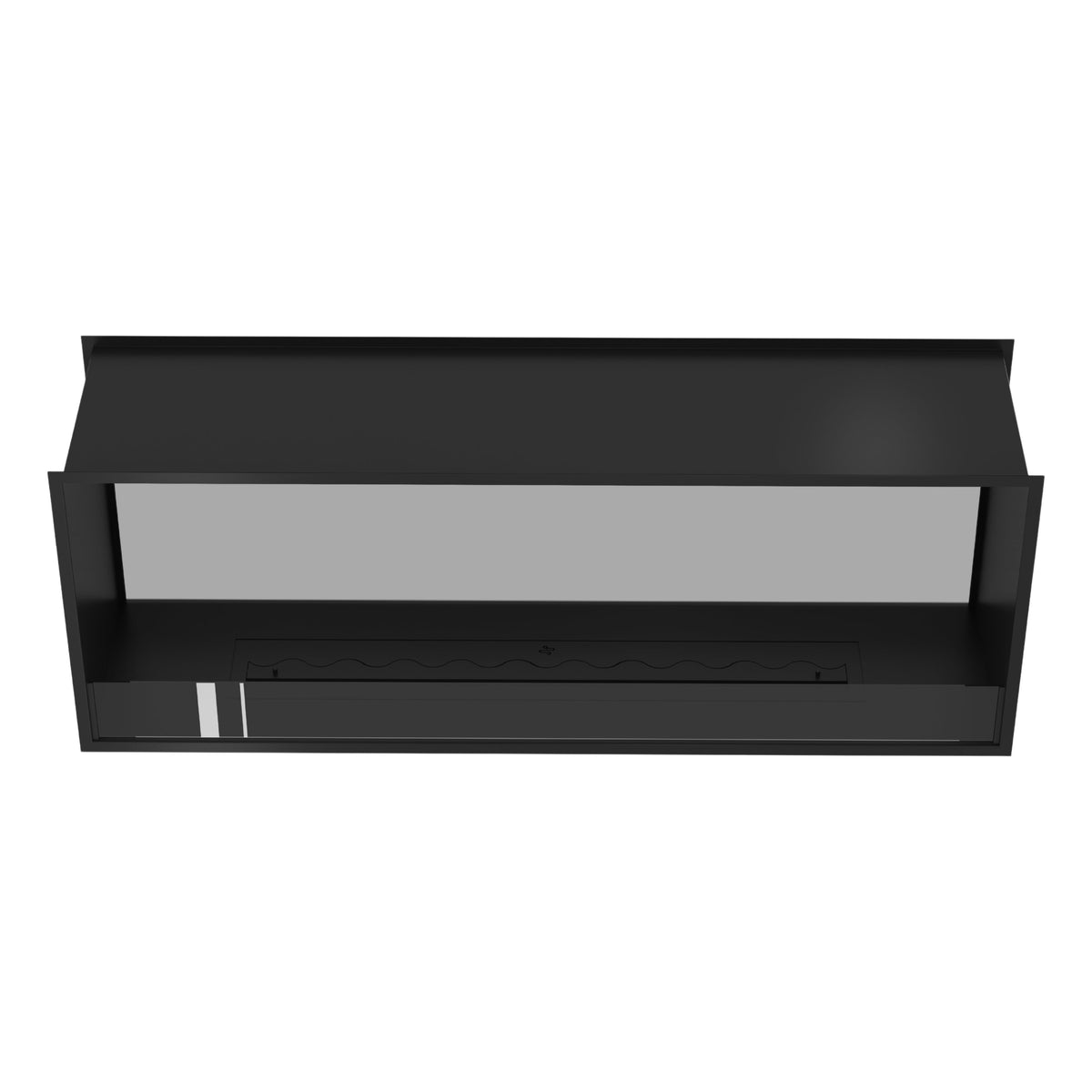 Wild Flame Fame bio-ethanol doorkijkhaard enkel volle glas 160 cm – sfeerfoto