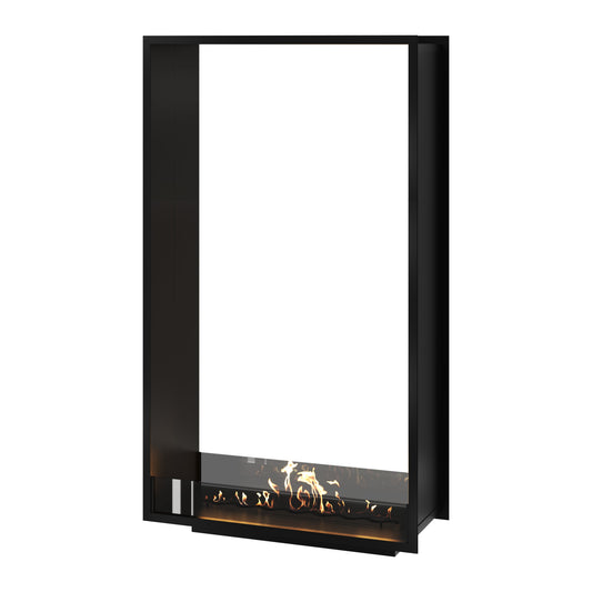Verticale bio-ethanol doorkijk inbouwhaard FAME 100 x 180 cm