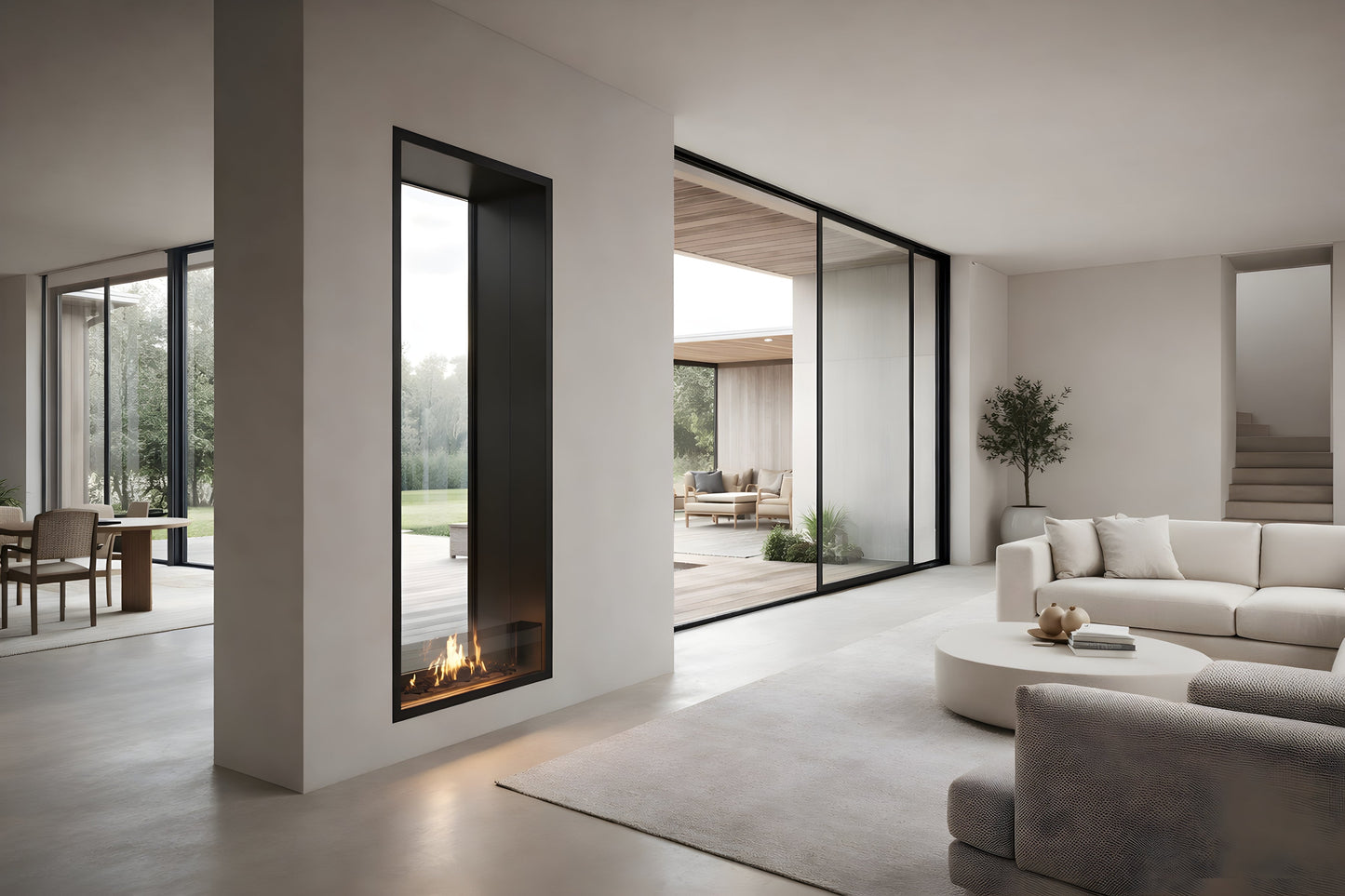 Verticale bio-ethanol doorkijkhaard Fame 70 x 160 cm
