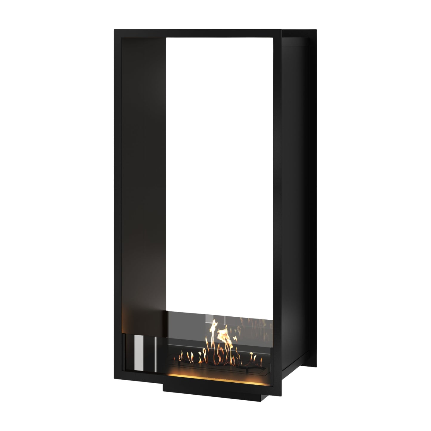 Verticale bio-ethanol doorkijk inbouwhaard FAME 60 x 180 cm