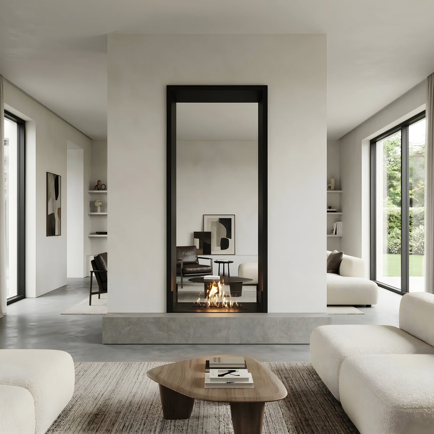 Verticale bio-ethanol doorkijkhaard Fame 80 x 140 cm