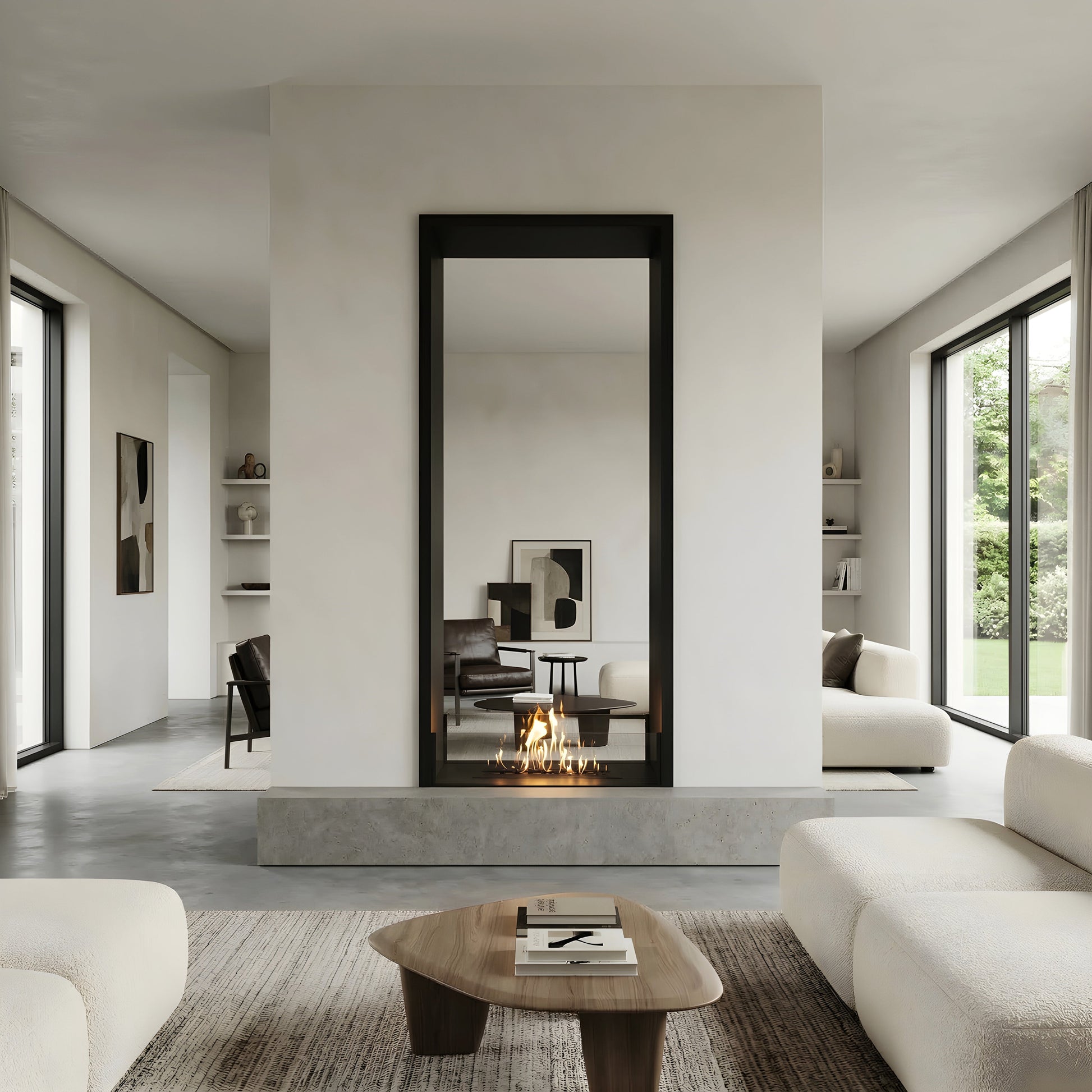 Verticale bio-ethanol doorkijkhaard Fame 80 x 140 cm