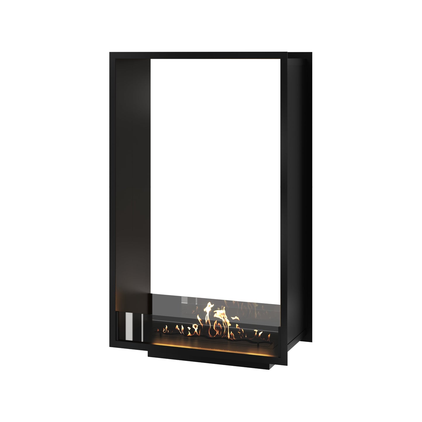 Verticale bio-ethanol doorkijk inbouwhaard Fame 80 x 120 cm