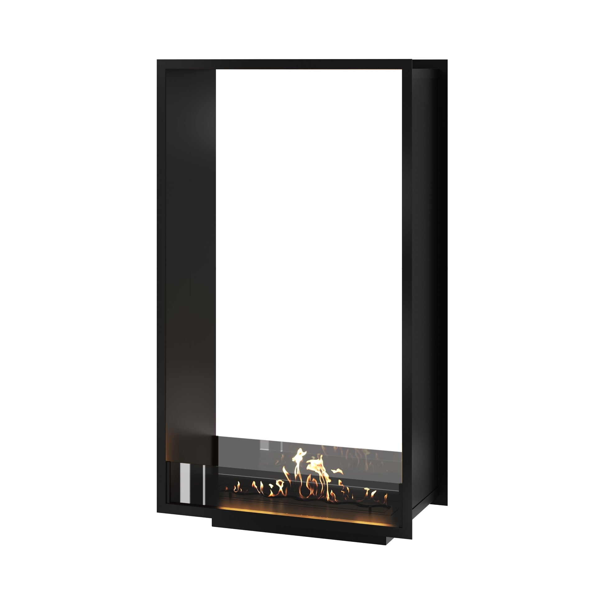 Verticale bio-ethanol inbouw doorkijkhaard Fame 80 x 140 cm