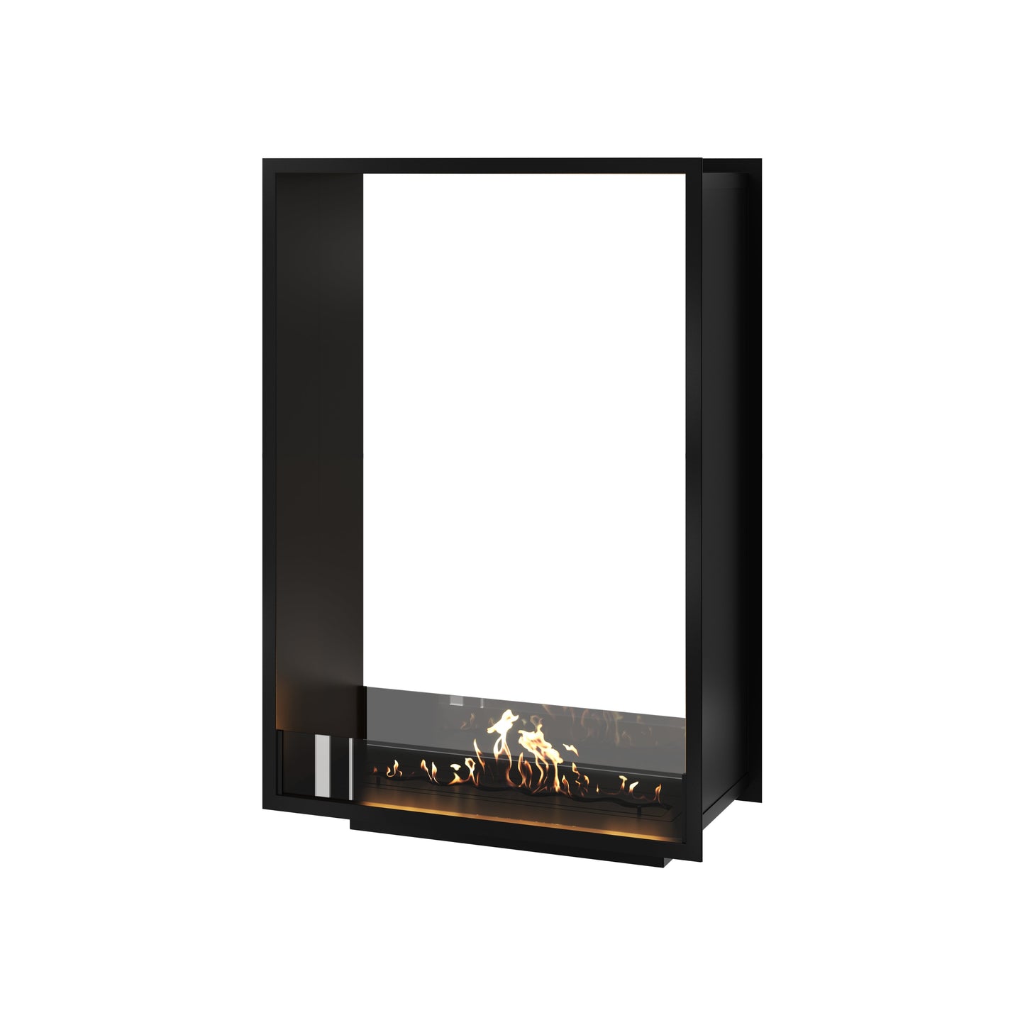 Verticale bio-ethanol doorkijk inbouwhaard Fame 90 x 100 cm