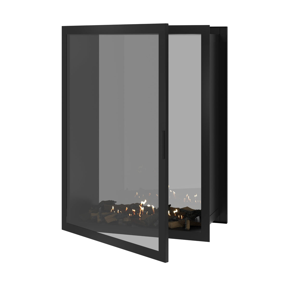 Wild Flame Fame verticale bio-ethanol doorkijkhaard met volle glas 100 x 120 cm – productfoto