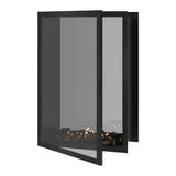 Fame verticale bio-ethanol doorkijkhaard met volle glas – 100 x 140 cm | Wild Flame