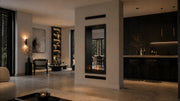 Wild Flame Fame verticale bio-ethanol doorkijkhaard met volle glas 100 x 180 cm – detailfoto