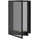 Fame verticale bio-ethanol doorkijkhaard met volle glas – 100 x 200 cm | Wild Flame