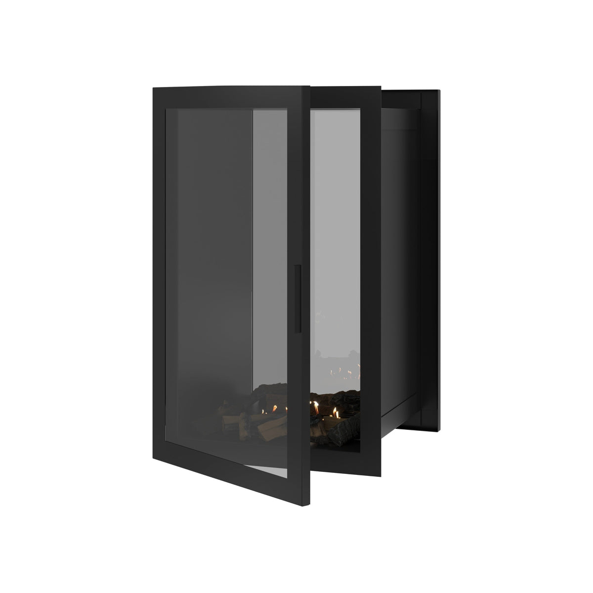 Wild Flame Fame verticale bio-ethanol doorkijkhaard met volle glas 60 x 100 cm – productfoto