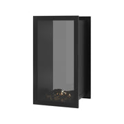 Wild Flame Fame verticale bio-ethanol doorkijkhaard met volle glas 60 x 120 cm – sfeerfoto