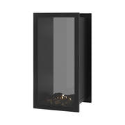 Wild Flame Fame verticale bio-ethanol doorkijkhaard met volle glas 60 x 140 cm – sfeerfoto