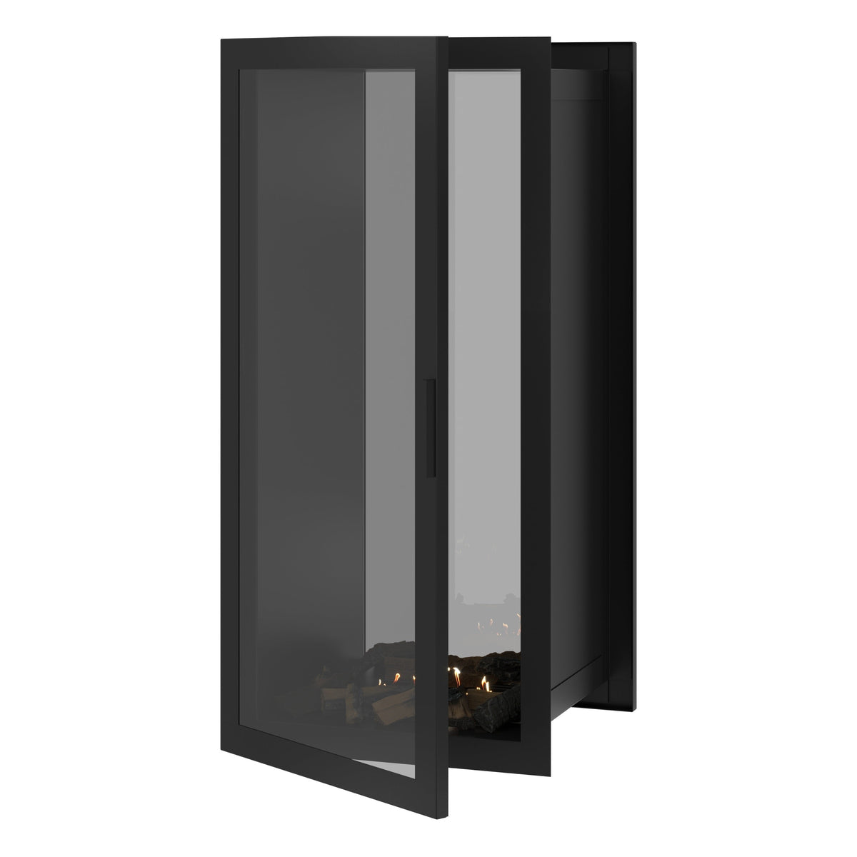 Wild Flame Fame verticale bio-ethanol doorkijkhaard met volle glas 60 x 180 cm – productfoto