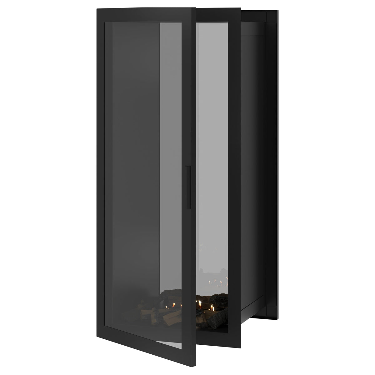 Wild Flame Fame verticale bio-ethanol doorkijkhaard met volle glas 60 x 200 cm – productfoto