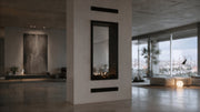 Wild Flame Fame verticale bio-ethanol doorkijkhaard met volle glas 60 x 200 cm – sfeerfoto