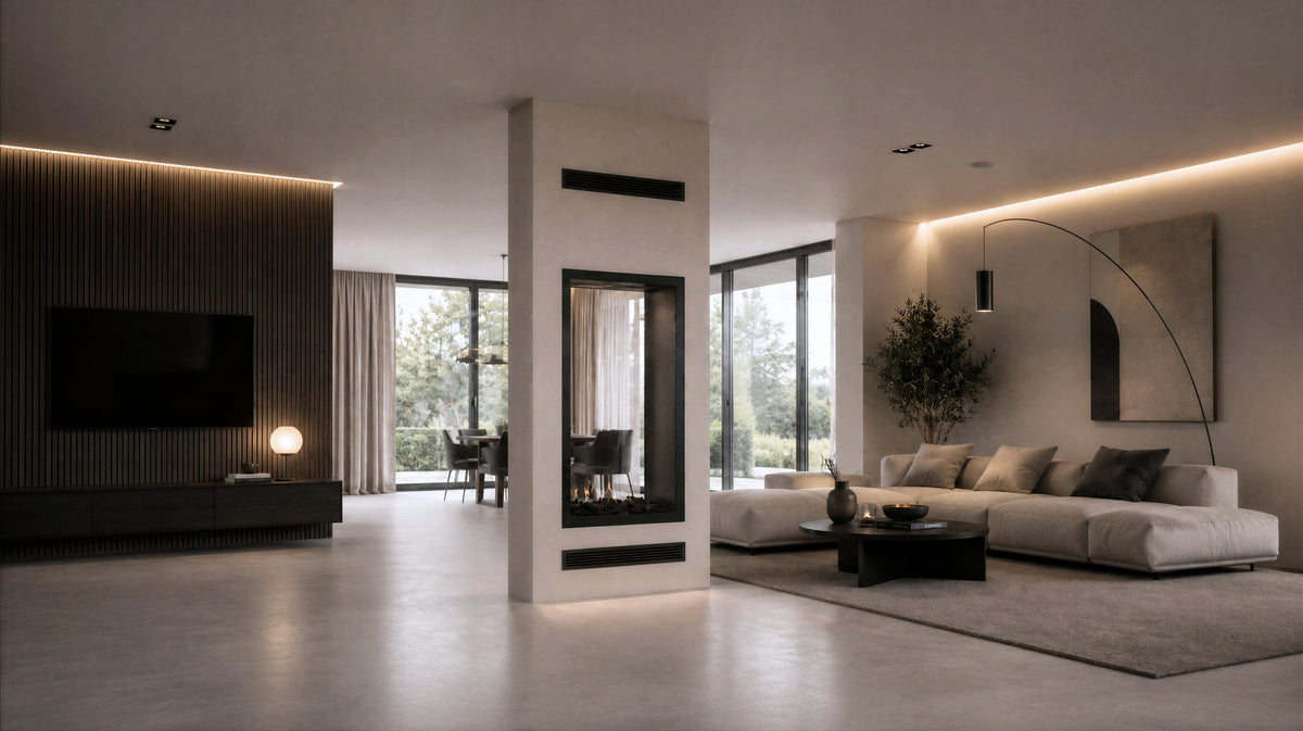 Wild Flame Fame verticale bio-ethanol doorkijkhaard met volle glas 70 x 100 cm – detailfoto