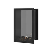 Wild Flame Fame verticale bio-ethanol doorkijkhaard met volle glas 70 x 100 cm – sfeerfoto