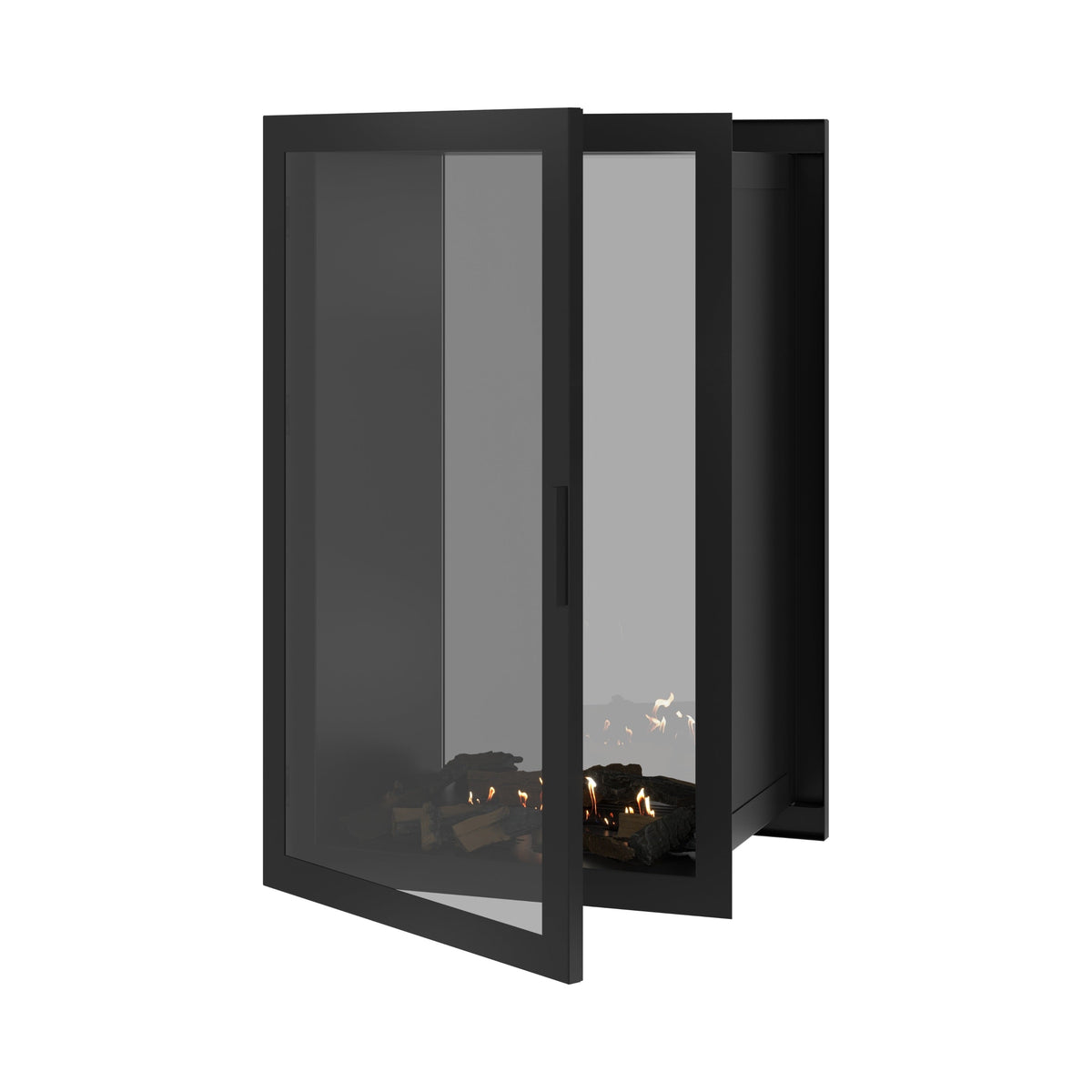 Wild Flame Fame verticale bio-ethanol doorkijkhaard met volle glas 70 x 120 cm – productfoto