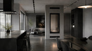 Wild Flame Fame verticale bio-ethanol doorkijkhaard met volle glas 70 x 120 cm – detailfoto