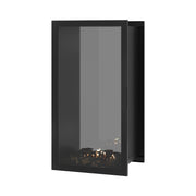 Wild Flame Fame verticale bio-ethanol doorkijkhaard met volle glas 70 x 140 cm – sfeerfoto