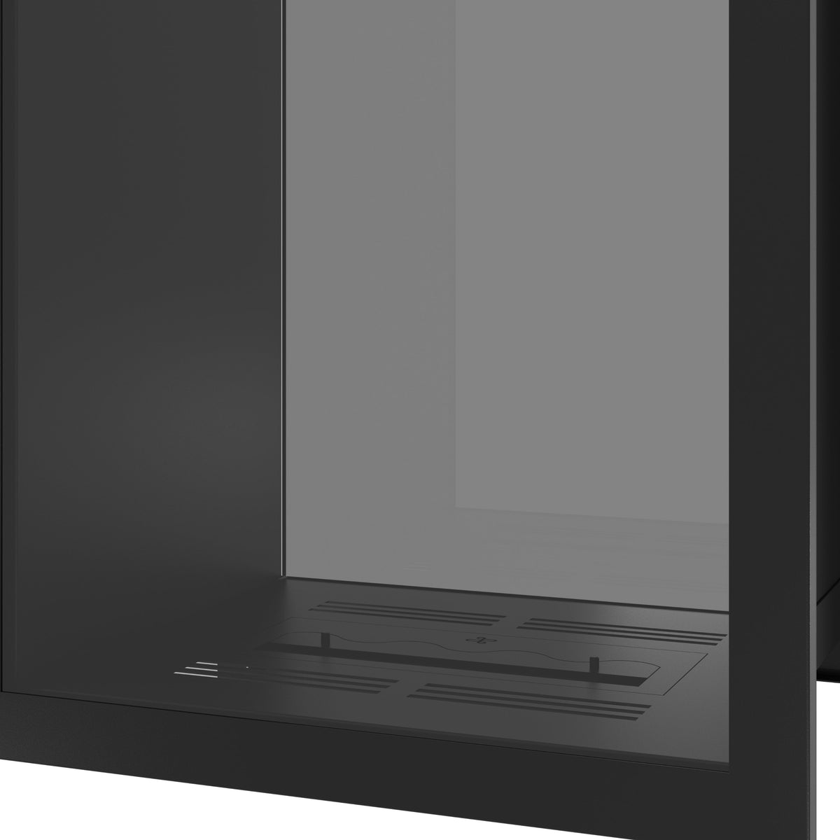Wild Flame Fame verticale bio-ethanol doorkijkhaard met volle glas 70 x 140 cm – detailfoto