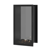 Wild Flame Fame verticale bio-ethanol doorkijkhaard met volle glas 70 x 160 cm – sfeerfoto