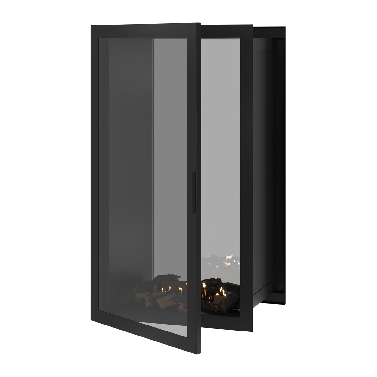 Wild Flame Fame verticale bio-ethanol doorkijkhaard met volle glas 70 x 160 cm – productfoto