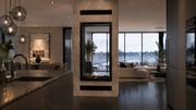 Wild Flame Fame verticale bio-ethanol doorkijkhaard met volle glas 70 x 200 cm – detailfoto