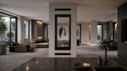 Wild Flame Fame verticale bio-ethanol doorkijkhaard met volle glas 80 x 100 cm – detailfoto