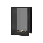 Wild Flame Fame verticale bio-ethanol doorkijkhaard met volle glas 80 x 100 cm – sfeerfoto