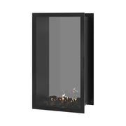 Wild Flame Fame verticale bio-ethanol doorkijkhaard met volle glas 80 x 140 cm – sfeerfoto