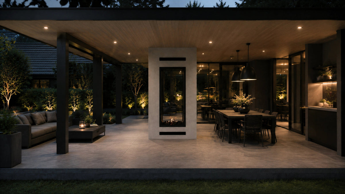 Wild Flame Fame verticale bio-ethanol doorkijkhaard met volle glas 80 x 160 cm – detailfoto