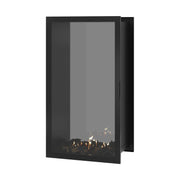 Wild Flame Fame verticale bio-ethanol doorkijkhaard met volle glas 80 x 160 cm – sfeerfoto