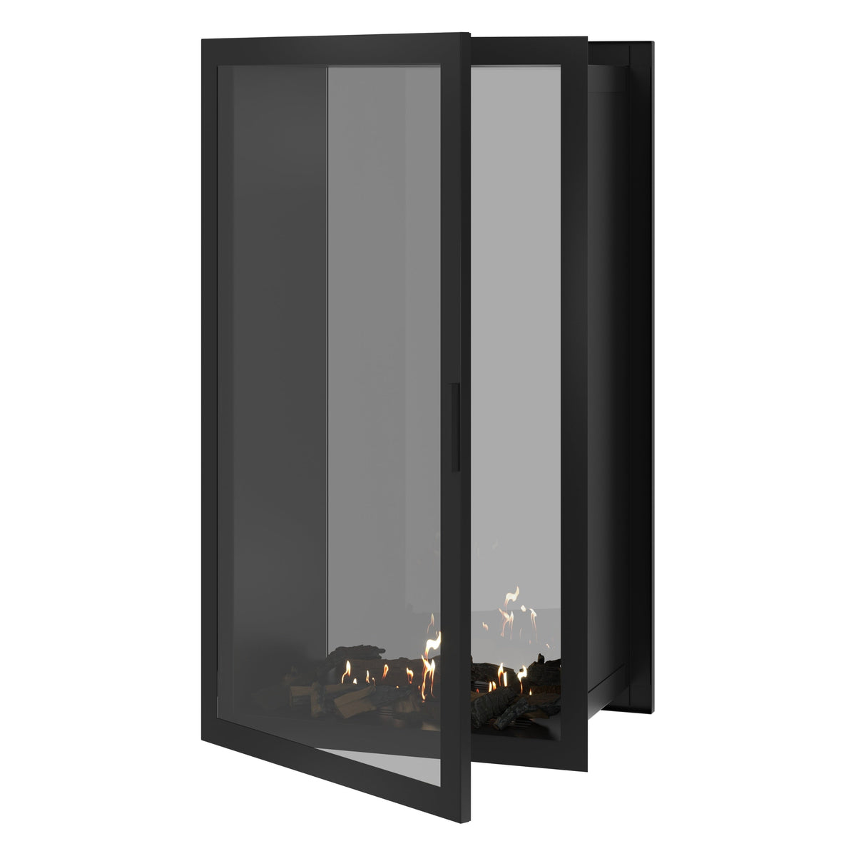 Wild Flame Fame verticale bio-ethanol doorkijkhaard met volle glas 80 x 180 cm – productfoto