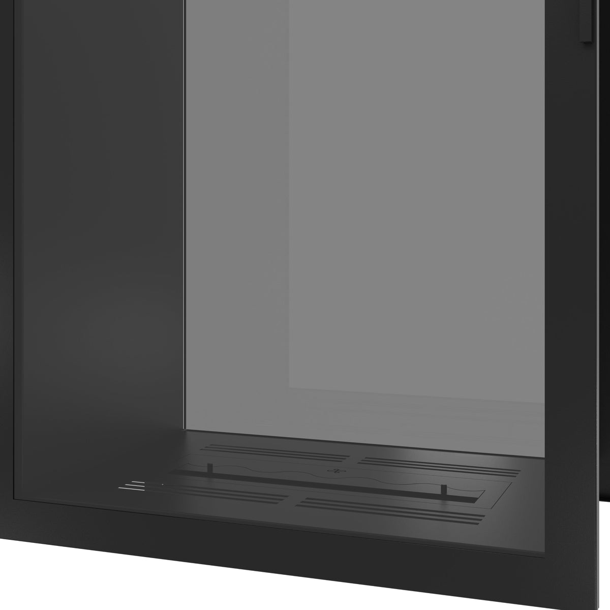 Wild Flame Fame verticale bio-ethanol doorkijkhaard met volle glas 80 x 180 cm – detailfoto
