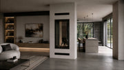 Wild Flame Fame verticale bio-ethanol doorkijkhaard met volle glas 90 x 160 cm – detailfoto