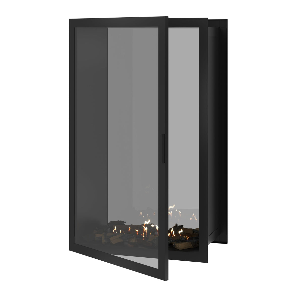 Wild Flame Fame verticale bio-ethanol doorkijkhaard met volle glas 90 x 160 cm – productfoto