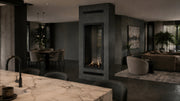Wild Flame Fame verticale bio-ethanol doorkijkhaard met volle glas 90 x 180 cm – detailfoto