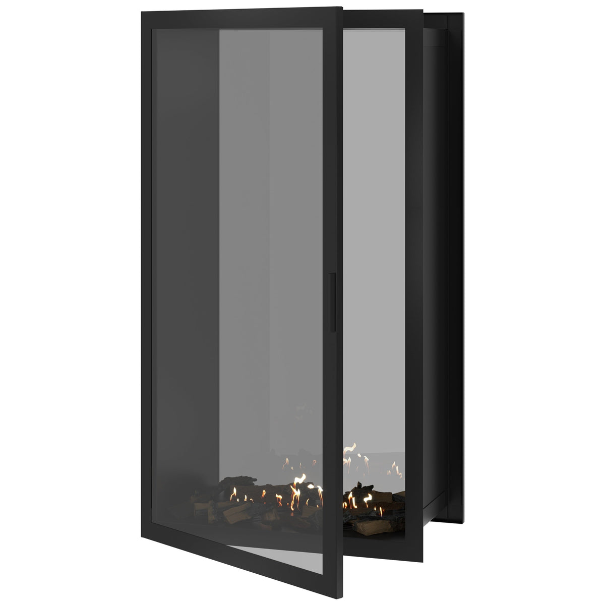 Wild Flame Fame verticale bio-ethanol doorkijkhaard met volle glas 90 x 200 cm – productfoto