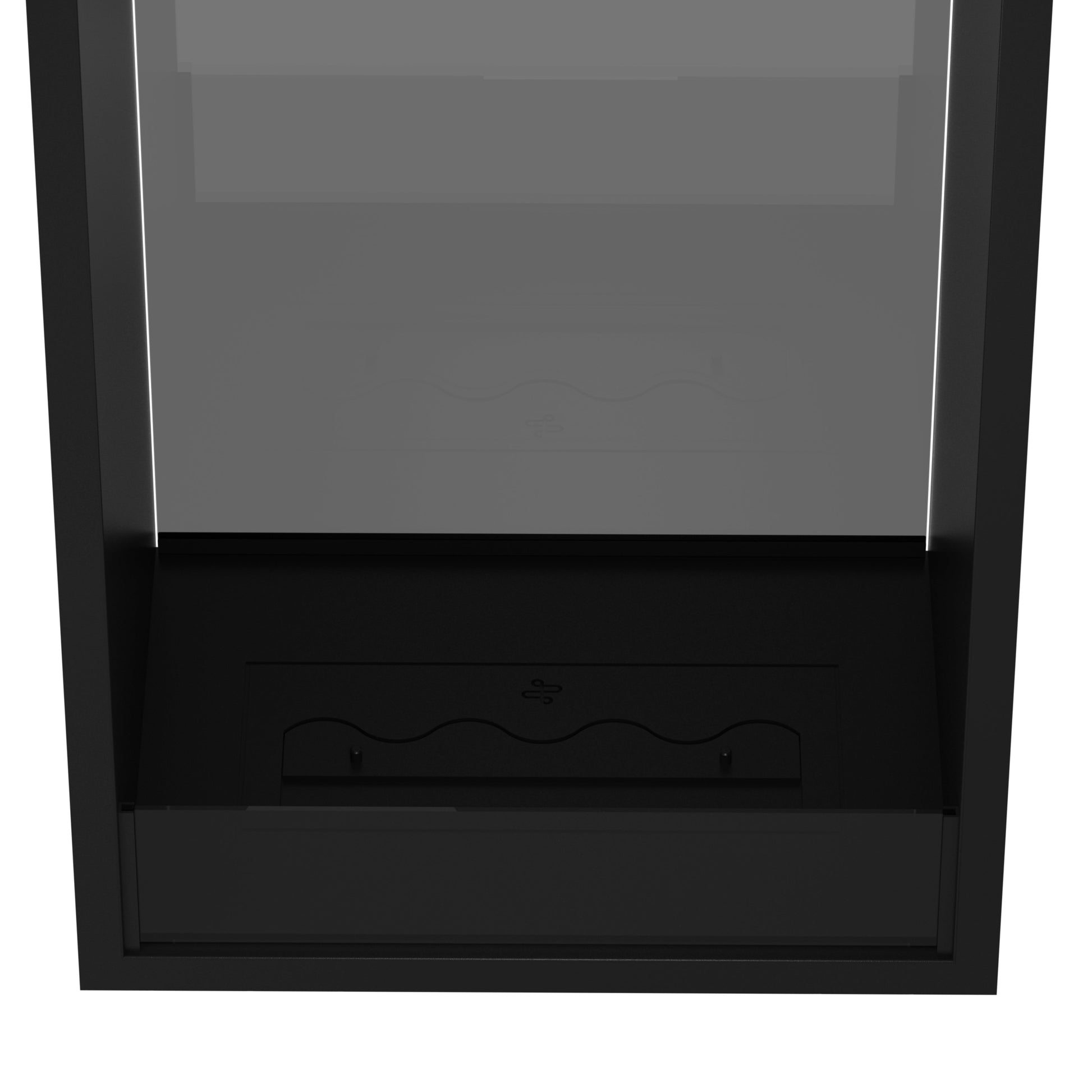 Verticale bio-ethanol doorkijkhaard Fame enkel glas 60 x 100 cm