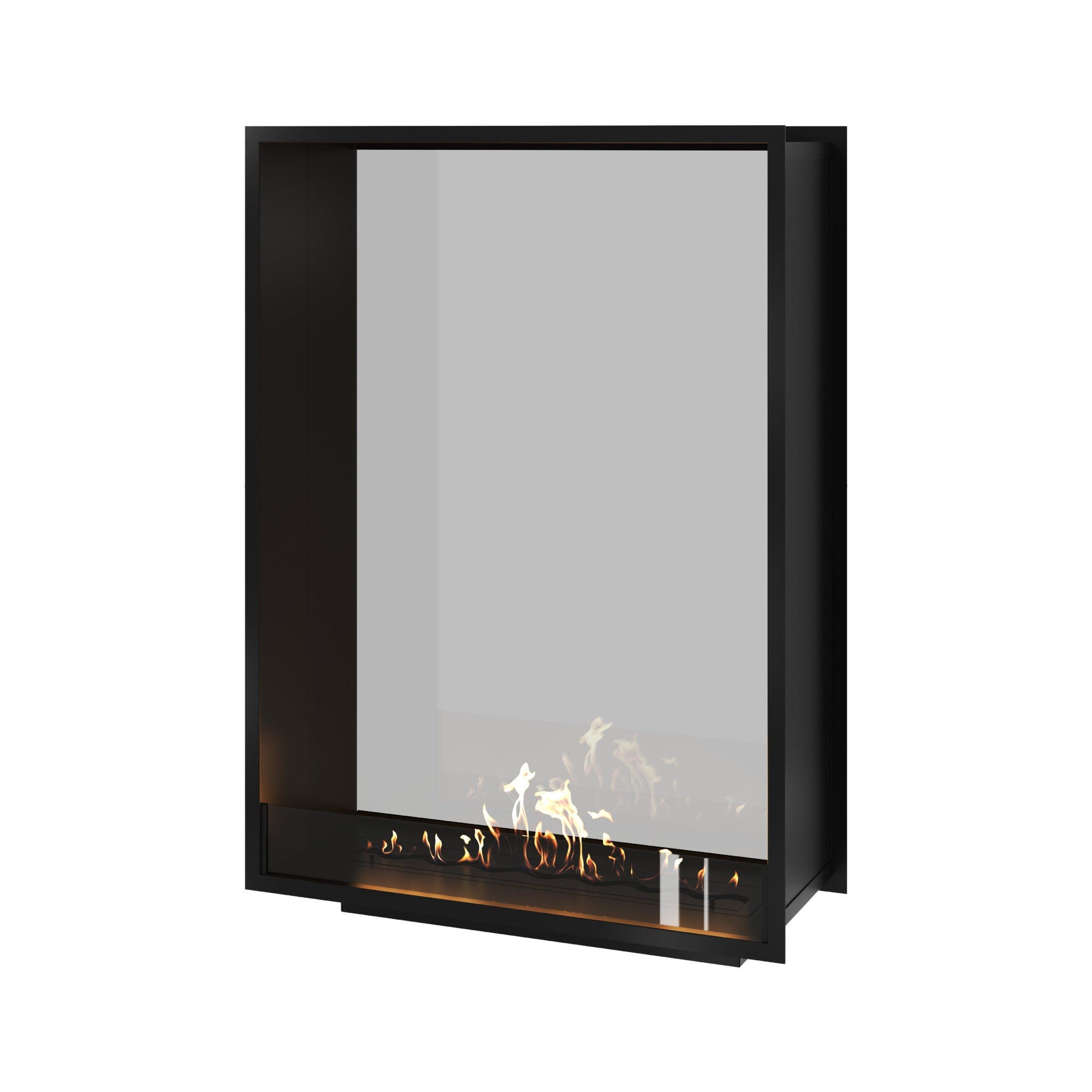 Verticale bio-ethanol doorkijkhaard Fame enkel glas 100 x 120 cm