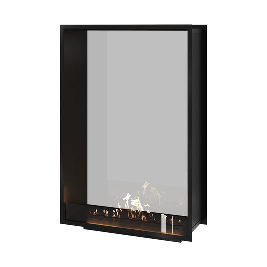 Verticale bio-ethanol doorkijkhaard Fame enkel glas 100 x 140 cm