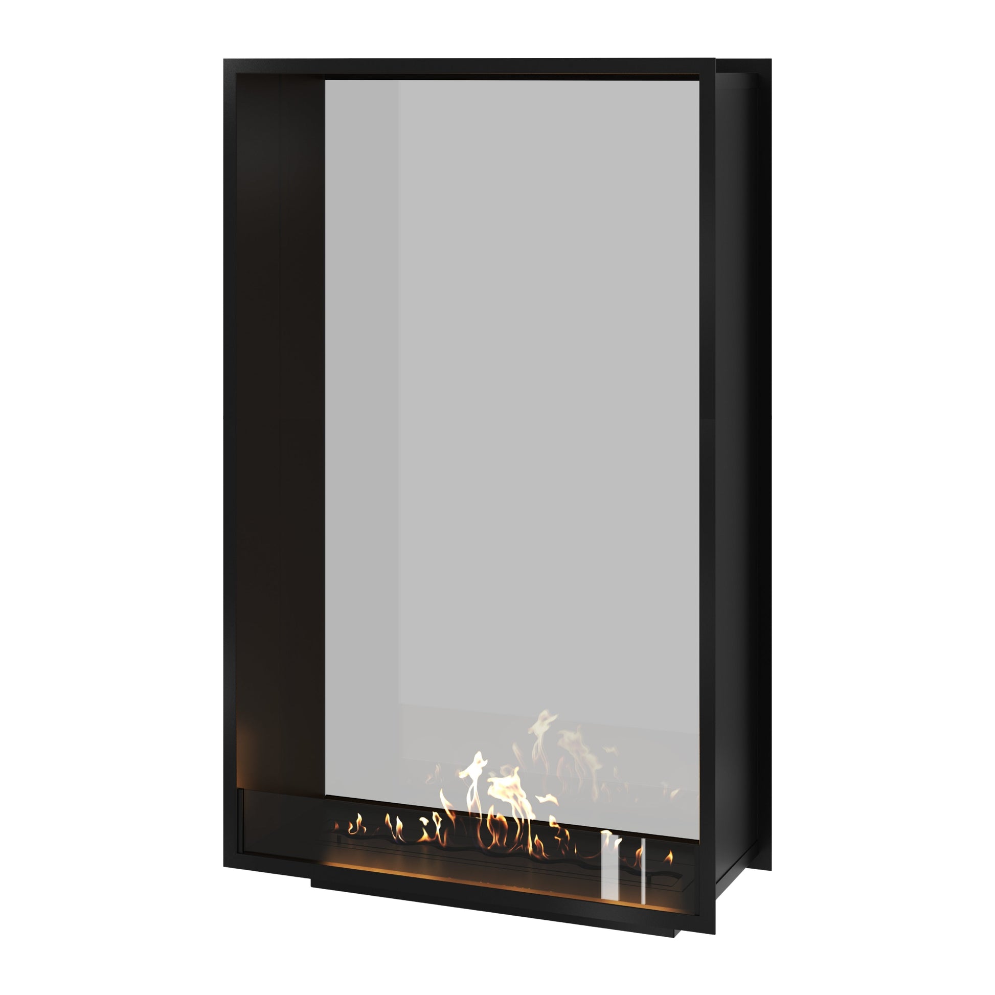 Verticale bio-ethanol doorkijkhaard Fame enkel glas 100 x 180 cm