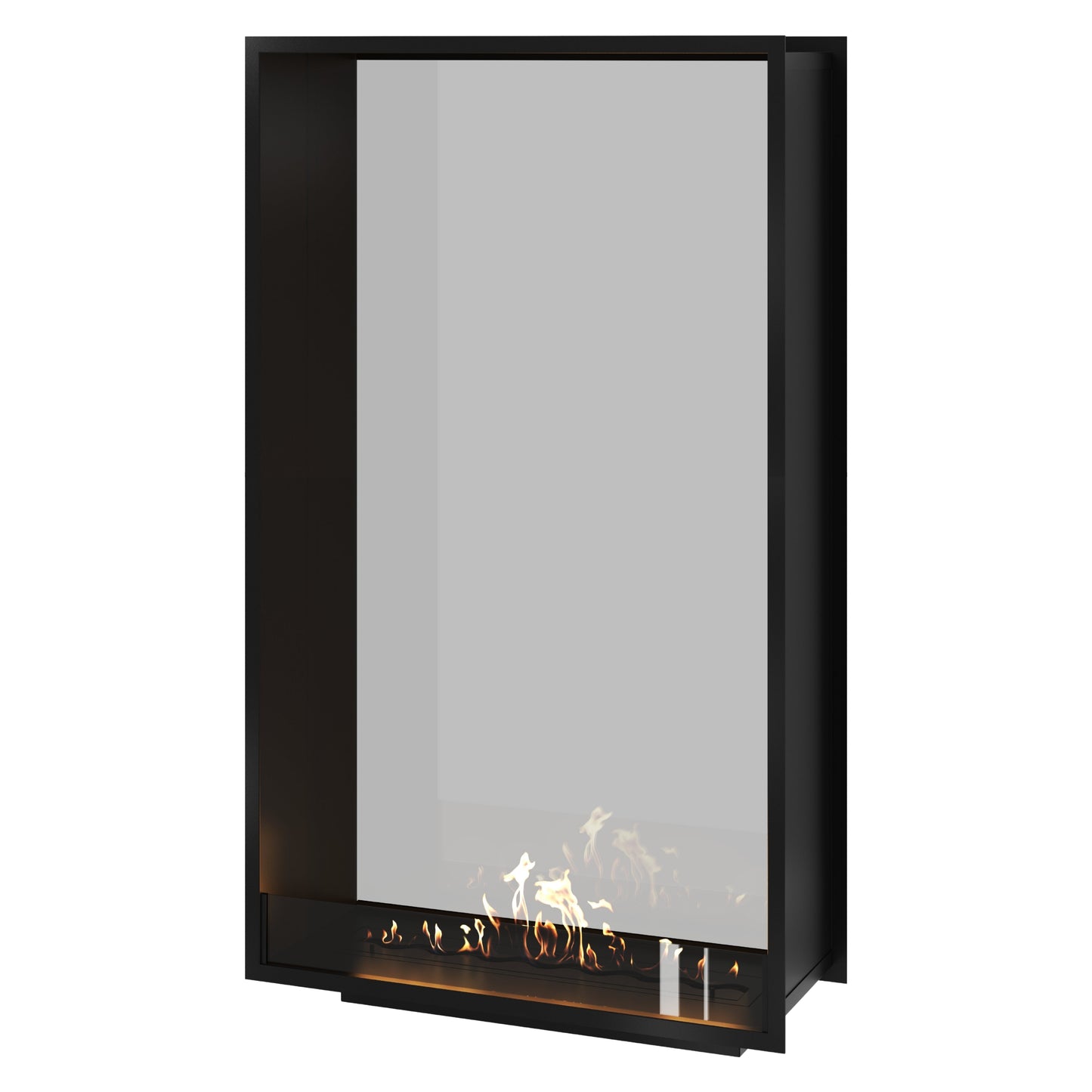 Verticale bio-ethanol doorkijkhaard Fame enkel glas 100 x 200 cm