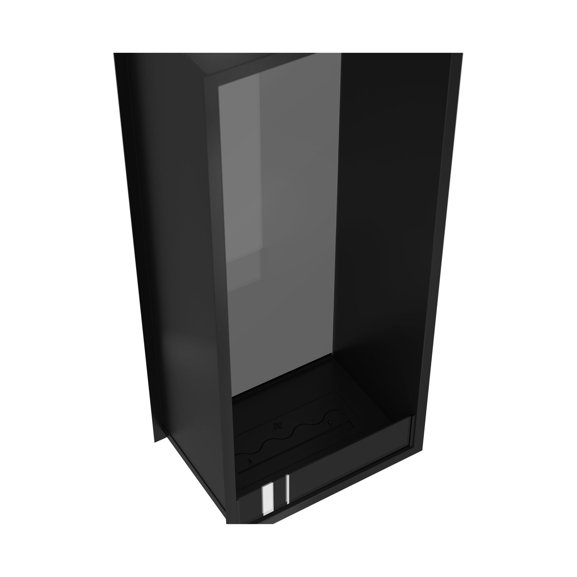Verticale bio-ethanol doorkijkhaard Fame enkel glas 60 x 120 cm