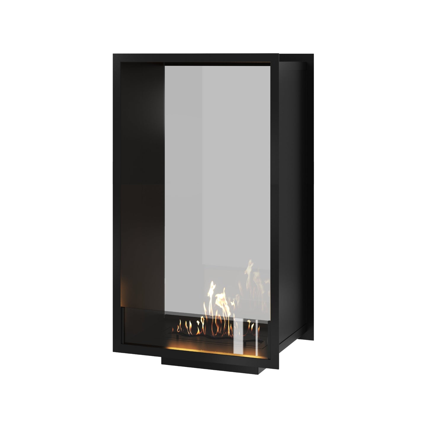 Verticale bio-ethanol doorkijkhaard Fame enkel glas 60 x 120 cm