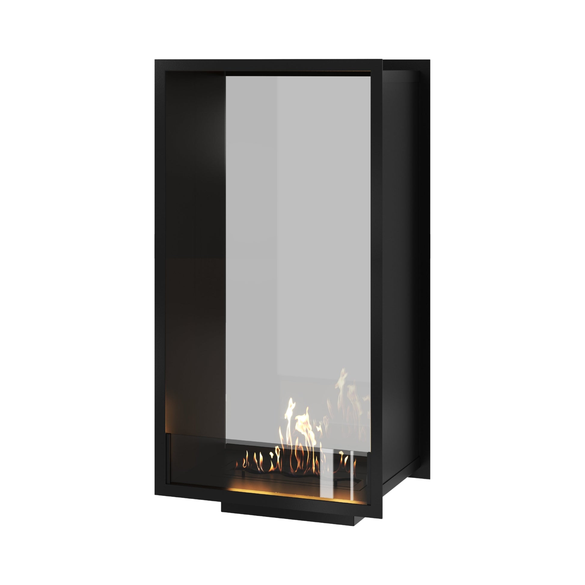 Verticale bio-ethanol doorkijkhaard Fame enkel glas 60 x 140 cm Wild Flame