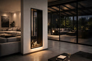 Verticale bio-ethanol doorkijkhaard Fame enkel glas 60 x 160 cm