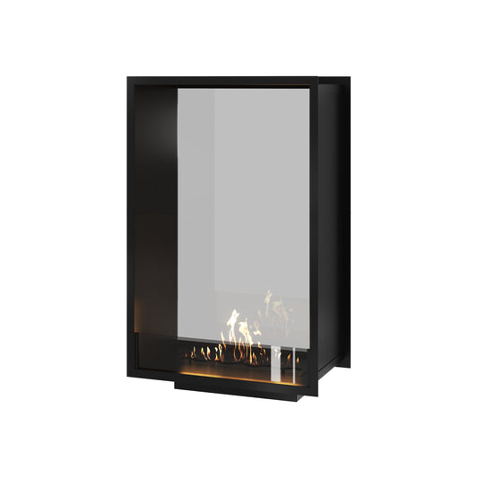 Verticale bio-ethanol doorkijkhaard Fame enkel glas 70 x 100 cm