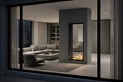 Verticale bio-ethanol doorkijkhaard Fame met enkel glas 70 x 200 cm